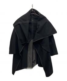COMME des GARCONS（コムデギャルソン）の古着「変形ウールポンチョコート」｜ブラック