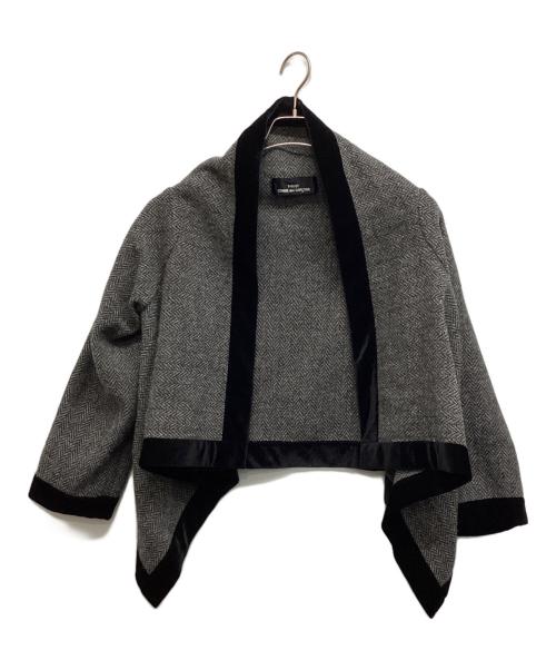 tricot COMME des GARCONS（トリココムデギャルソン）tricot COMME des GARCONS (トリココムデギャルソン) ウールドレープジャケット グレー サイズ:Freeの古着・服飾アイテム