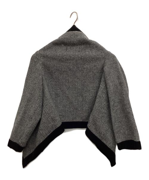 tricot COMME des GARCONS（トリココムデギャルソン）tricot COMME des GARCONS (トリココムデギャルソン) ウールドレープジャケット グレー サイズ:Freeの古着・服飾アイテム