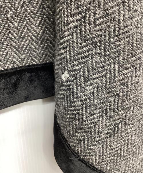 tricot COMME des GARCONS（トリココムデギャルソン）tricot COMME des GARCONS (トリココムデギャルソン) ウールドレープジャケット グレー サイズ:Freeの古着・服飾アイテム