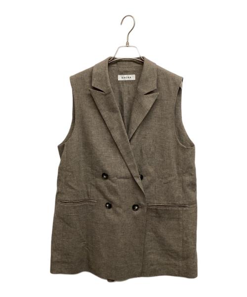 SACRA（サクラ）SACRA (サクラ) LINEN COTTON CHAMBRAY GILET グレー サイズ:38の古着・服飾アイテム