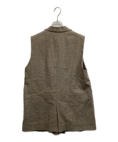 SACRA（サクラ）SACRA (サクラ) LINEN COTTON CHAMBRAY GILET グレー サイズ:38の古着・服飾アイテム