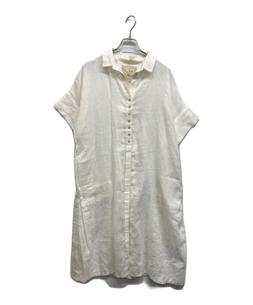 08MAB（ゼロハチマブ）08MAB (ゼロハチマブ) リネンロングシャツワンピース ホワイト サイズ:Freeの古着・服飾アイテム
