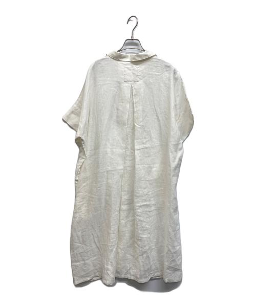 08MAB（ゼロハチマブ）08MAB (ゼロハチマブ) リネンロングシャツワンピース ホワイト サイズ:Freeの古着・服飾アイテム