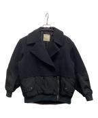 blanc basqueブランバスク）の古着「BLANC basque ソフトメルトンｘナイロンツイルジャケット」｜ブラック
