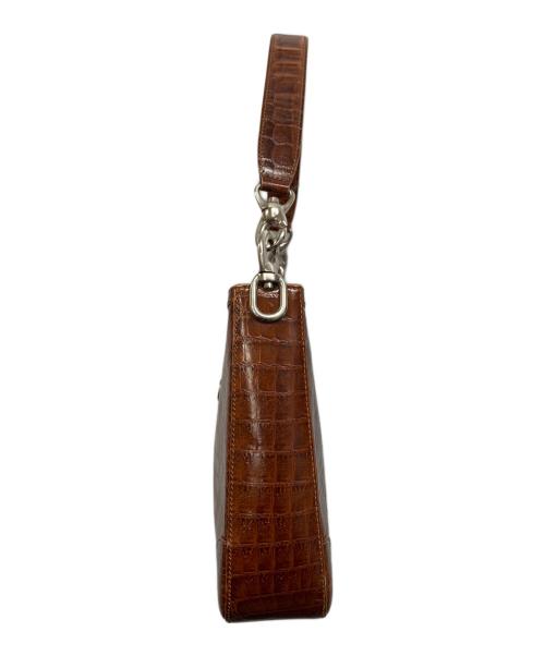 CELINE（セリーヌ）CELINE (セリーヌ) オールドセリーヌ　クロコワンショルダーバッグ ブラウンの古着・服飾アイテム