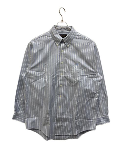 BROOKS BROTHERS（ブルックスブラザーズ）BROOKS BROTHERS (ブルックスブラザーズ) ストライプBDシャツ ブルー サイズ:Lの古着・服飾アイテム