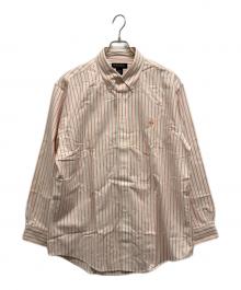 BROOKS BROTHERS（ブルックスブラザーズ）の古着「ストライプBDシャツ」｜オレンジ