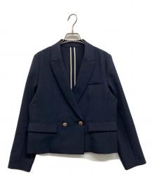 NOLLEY'S sophi（ノーリーズソフィー）の古着「ウォッシャブルドライシャンブレーショートジャケット」｜ネイビー