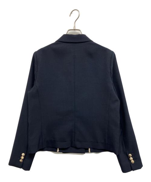 NOLLEY'S sophi（ノーリーズソフィー）NOLLEY'S sophi (ノーリーズソフィー) ウォッシャブルドライシャンブレーショートジャケット ネイビー サイズ:38の古着・服飾アイテム