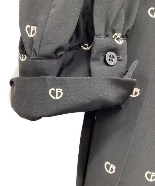 BLUE LABEL CRESTBRIDGE（ブルーレーベルクレストブリッジ）BLUE LABEL CRESTBRIDGE (ブルーレーベルクレストブリッジ) ボウタイプリーツシャツワンピース ブラック サイズ:Mの古着・服飾アイテム