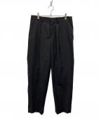 EDIFICE×LORO PIANAエディフィス×ロロピアーナ）の古着「ウール パイプドステム ストレート パンツ」｜ブラック