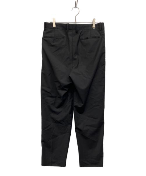 EDIFICE（エディフィス）EDIFICE (エディフィス) LORO PIANA (ロロピアーナ) ウール パイプドステム ストレート パンツ ブラック サイズ:Lの古着・服飾アイテム