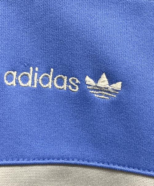 adidas（アディダス）adidas (アディダス) 80'sヴィンテージトラックジャケット ブラック×パープル サイズ:Mの古着・服飾アイテム