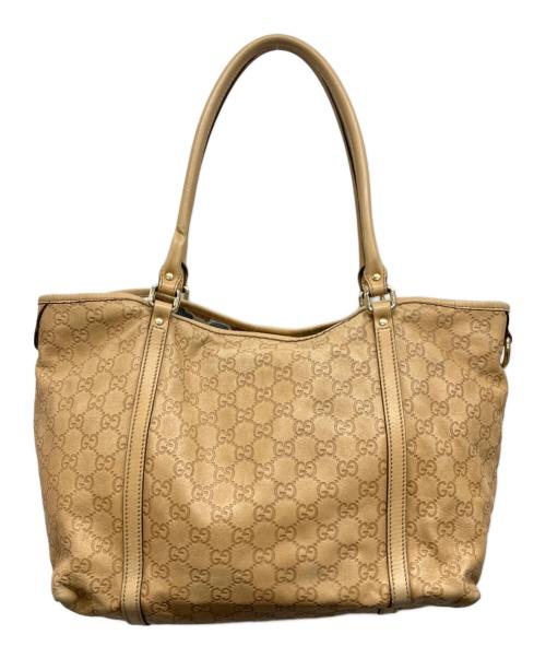 GUCCI（グッチ）GUCCI (グッチ) GG シマ トートバッグ ベージュ サイズ:下記参照の古着・服飾アイテム