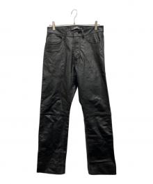 GAP（ギャップ）の古着「boot fit LEATHER パンツ」｜ブラック