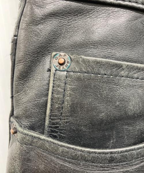 GAP（ギャップ）GAP (ギャップ) boot fit LEATHER パンツ ブラック サイズ:31×32の古着・服飾アイテム