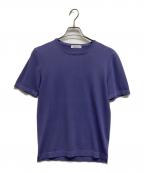GRAN SASSO×MONSIEUR NICOLEグランサッソ×ムッシュニコル）の古着「コットンショートスリーブニット」｜パープル