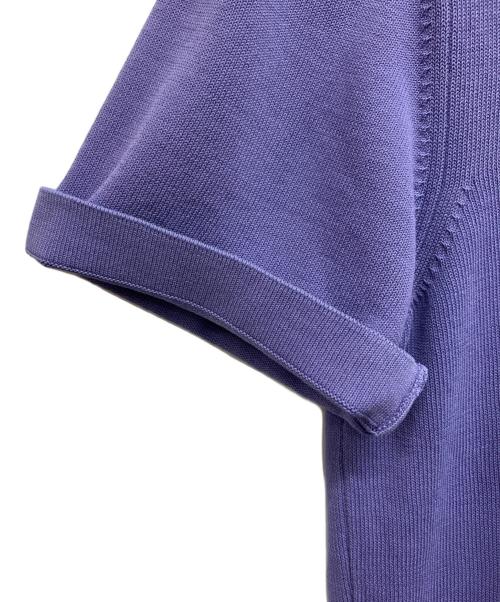 GRAN SASSO（グランサッソ）GRAN SASSO (グランサッソ) MONSIEUR NICOLE (ムッシュニコル) コットンショートスリーブニット パープル サイズ:46の古着・服飾アイテム