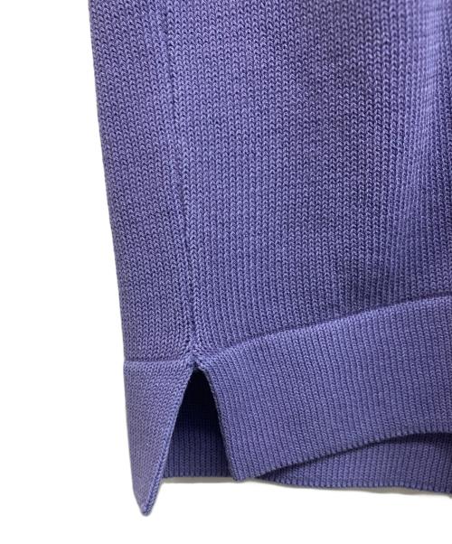 GRAN SASSO（グランサッソ）GRAN SASSO (グランサッソ) MONSIEUR NICOLE (ムッシュニコル) コットンショートスリーブニット パープル サイズ:46の古着・服飾アイテム