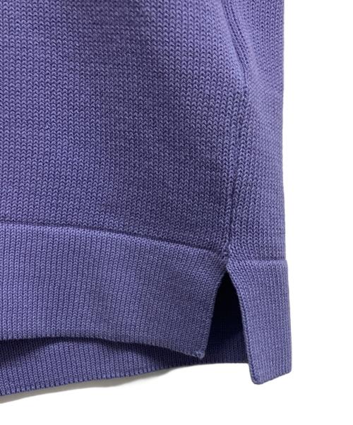 GRAN SASSO（グランサッソ）GRAN SASSO (グランサッソ) MONSIEUR NICOLE (ムッシュニコル) コットンショートスリーブニット パープル サイズ:46の古着・服飾アイテム