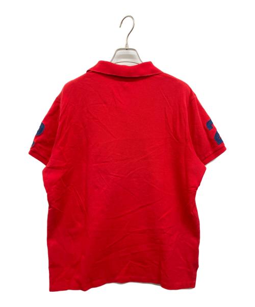 POLO RALPH LAUREN（ポロ・ラルフローレン）POLO RALPH LAUREN (ポロ・ラルフローレン) エンブレム刺繍ポロシャツ レッド サイズ:Lの古着・服飾アイテム