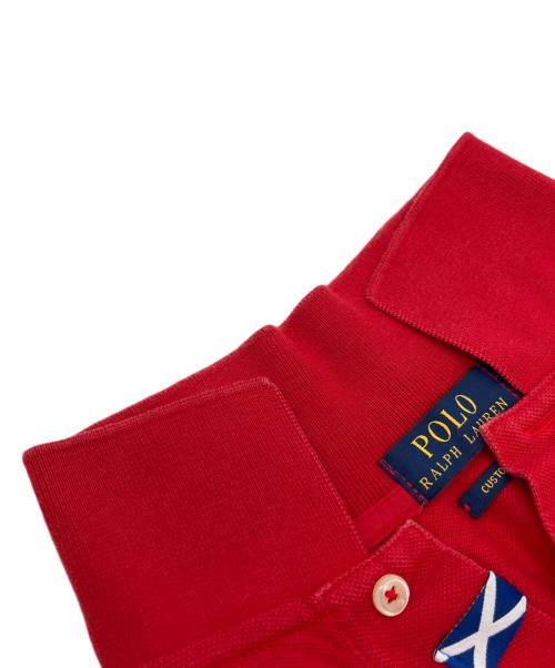 POLO RALPH LAUREN（ポロ・ラルフローレン）POLO RALPH LAUREN (ポロ・ラルフローレン) エンブレム刺繍ポロシャツ レッド サイズ:Lの古着・服飾アイテム