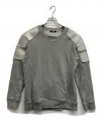 BALMAINバルマン）の古着「ショルダー切替バイカースウェット」｜グレー