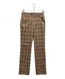 BURBERRY BLUE LABEL（バーバリー ブルー レーベル）の古着「ノバチェックウールパンツ」｜ベージュ