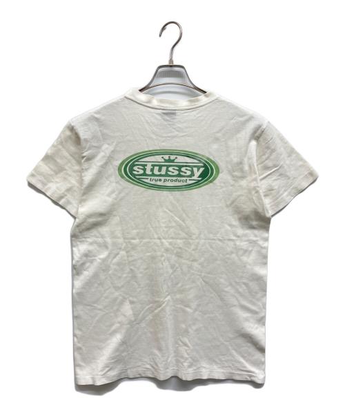 stussy（ステューシー）stussy (ステューシー) ロゴプリントTシャツ ホワイト サイズ:Mの古着・服飾アイテム