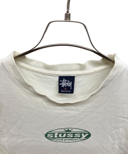 stussy（ステューシー）stussy (ステューシー) ロゴプリントTシャツ ホワイト サイズ:Mの古着・服飾アイテム