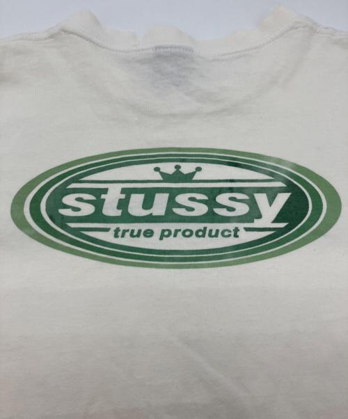 stussy（ステューシー）stussy (ステューシー) ロゴプリントTシャツ ホワイト サイズ:Mの古着・服飾アイテム