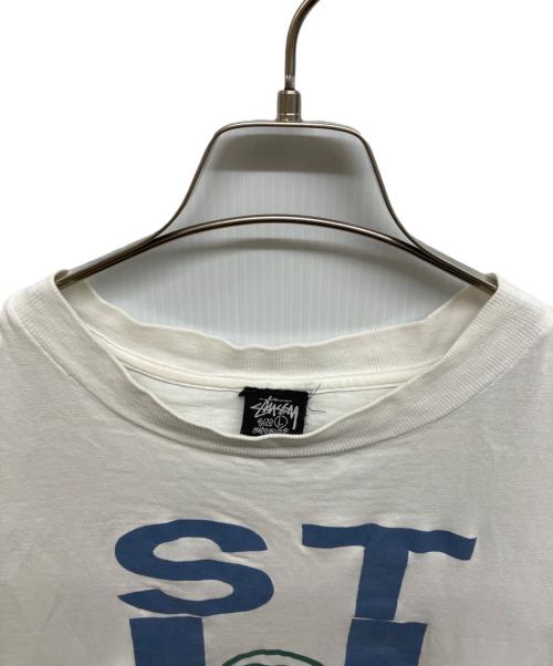 stussy（ステューシー）stussy (ステューシー) STUSSY　ステューシー　80'sオールドロゴプリントTシャツ ホワイト サイズ:Lの古着・服飾アイテム