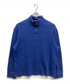 POLO RALPH LAURENポロ・ラルフローレン）の古着「ハーフジップスウェット」｜ブルー