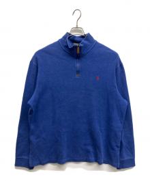 POLO RALPH LAUREN（ポロ・ラルフローレン）の古着「ハーフジップスウェット」｜ブルー