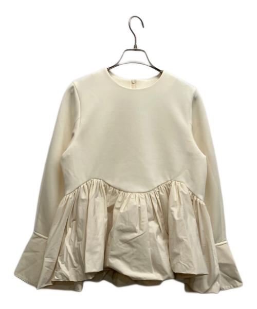 Adam et Rope（アダム エ ロペ）Adam et Rope (アダム エ ロペ) バルーンタフタペプラムプルオーバー アイボリー サイズ:Freeの古着・服飾アイテム