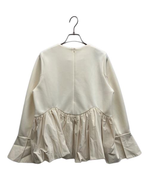 Adam et Rope（アダム エ ロペ）Adam et Rope (アダム エ ロペ) バルーンタフタペプラムプルオーバー アイボリー サイズ:Freeの古着・服飾アイテム