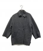 SLOBE IENAスローブ イエナ）の古着「souple wool ダブルフェイスミドルコート」｜グレー
