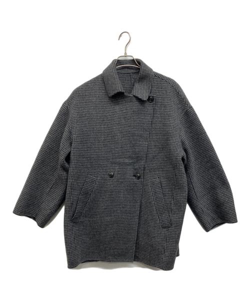 SLOBE IENA（スローブ イエナ）SLOBE IENA (スローブ イエナ) souple wool ダブルフェイスミドルコート グレー サイズ:Freeの古着・服飾アイテム