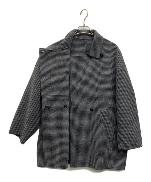 SLOBE IENA（スローブ イエナ）SLOBE IENA (スローブ イエナ) souple wool ダブルフェイスミドルコート グレー サイズ:Freeの古着・服飾アイテム