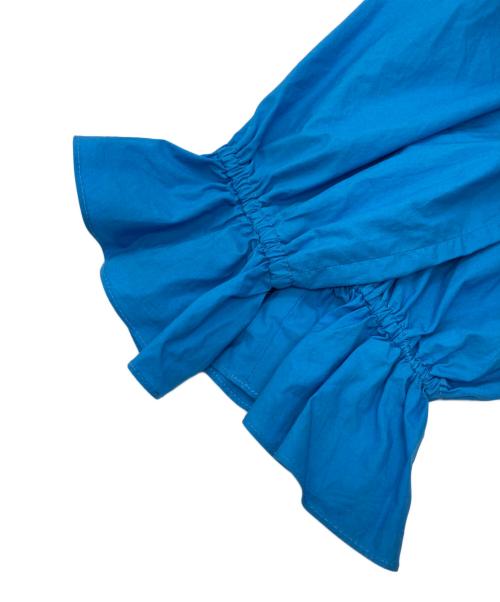 patou（パトゥ）Patou (パトゥ) オーガニックポプリン パフスリーブトップ ブルー サイズ:34の古着・服飾アイテム