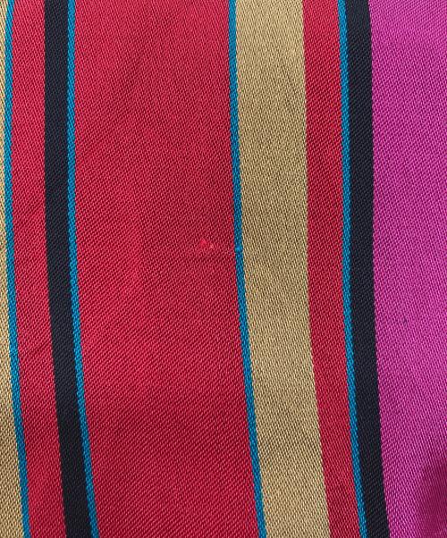 CABAN（キャバン）CABaN (キャバン) ランダムストライプVネックロングワンピース ピンク サイズ:Freeの古着・服飾アイテム