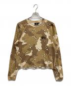 stussyステューシー）の古着「STUSSY　ステューシー　Raglan Thermal Desert Camo」｜ブラウン