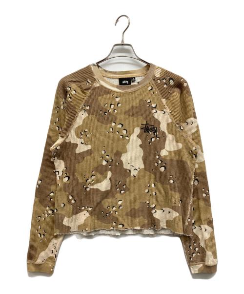 stussy（ステューシー）stussy (ステューシー) STUSSY　ステューシー　Raglan Thermal Desert Camo ブラウン サイズ:Sの古着・服飾アイテム