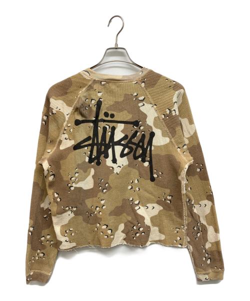 stussy（ステューシー）stussy (ステューシー) STUSSY　ステューシー　Raglan Thermal Desert Camo ブラウン サイズ:Sの古着・服飾アイテム