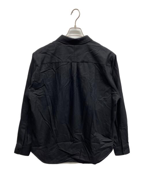 UNITED ARROWS（ユナイテッドアローズ）UNITED ARROWS (ユナイテッドアローズ) ライトメルトン ジップアップ オーバーシャツ ブラック サイズ:Mの古着・服飾アイテム
