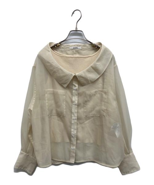Snidel（スナイデル）Snidel (スナイデル) Sustainaシアーシャツニットセット アイボリー サイズ:Freeの古着・服飾アイテム
