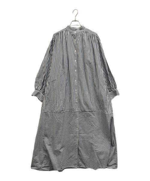 AKTE（アクテ）AKTE (アクテ) ボリュームロングシャツワンピース ネイビー サイズ:Freeの古着・服飾アイテム