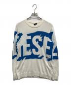 DIESELディーゼル）の古着「ロゴコットンニット」｜ホワイト