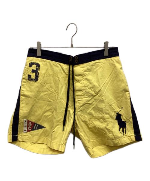 POLO RALPH LAUREN（ポロ・ラルフローレン）POLO RALPH LAUREN (ポロ・ラルフローレン) ポニー刺繍ハーフパンツ イエロー サイズ:Sの古着・服飾アイテム